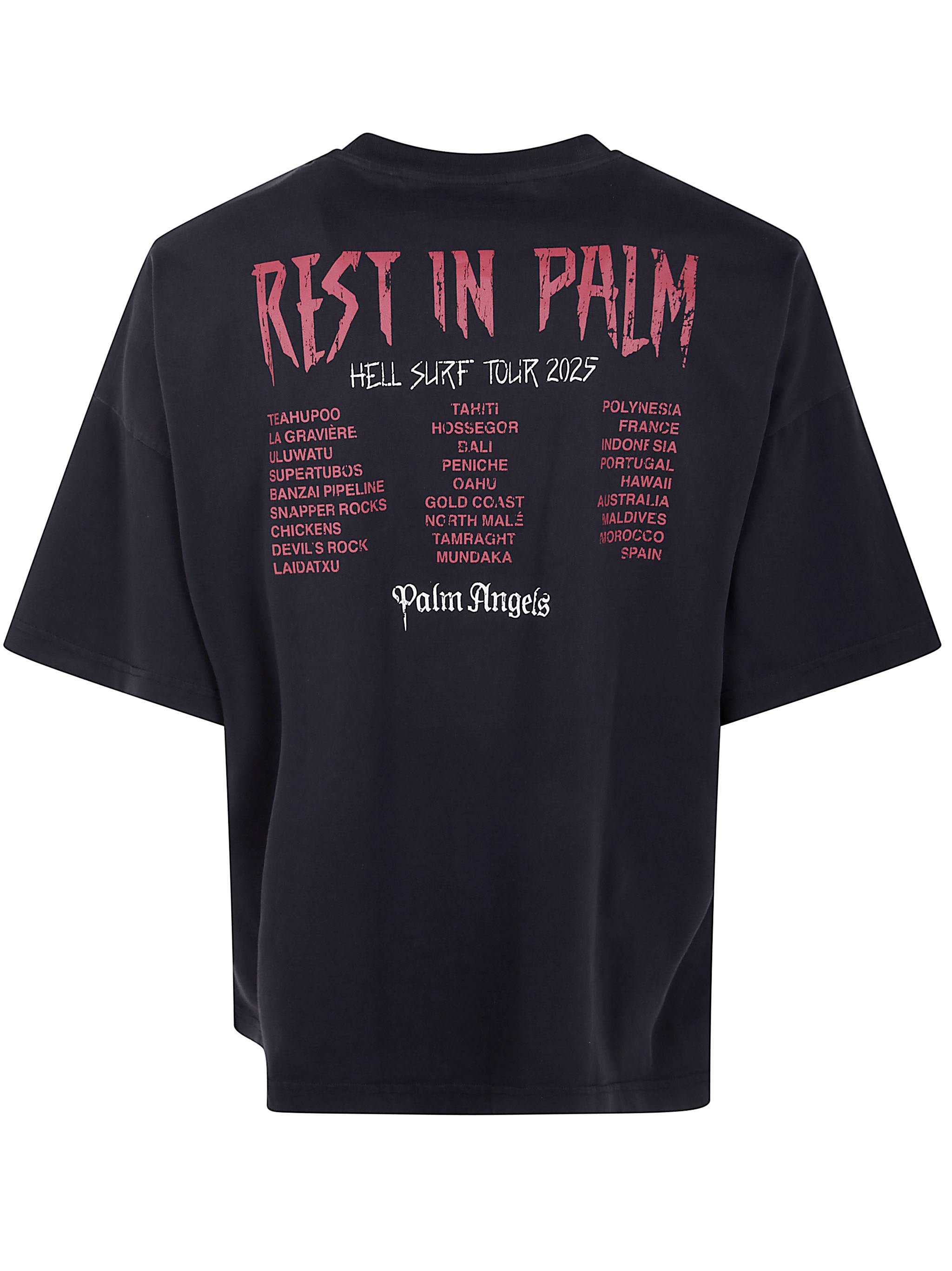 PALM ANGELS Rest in Palm Loose Fit Short Sleeve T-Shirt