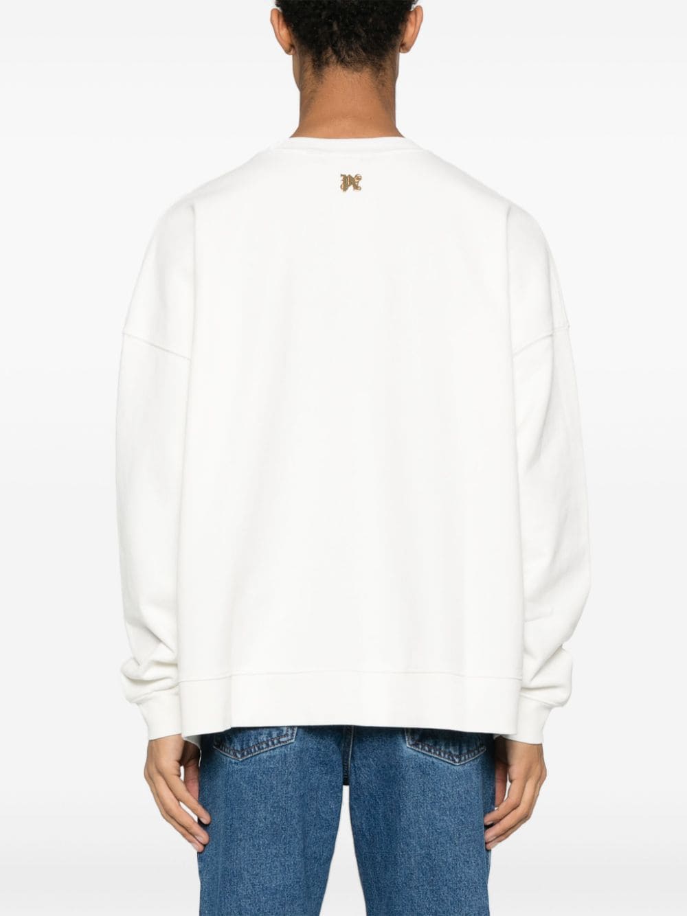 PALM ANGELS Flamed Logo Cotton Sweatshirt