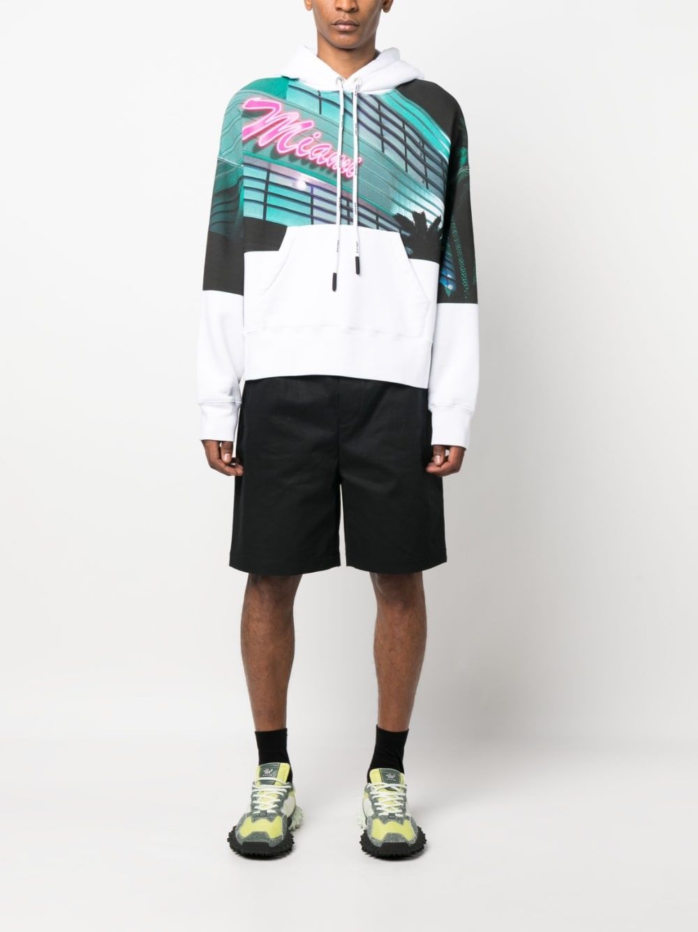 PALM ANGELS Getty Miami Hoodie for Men - Summer Collection