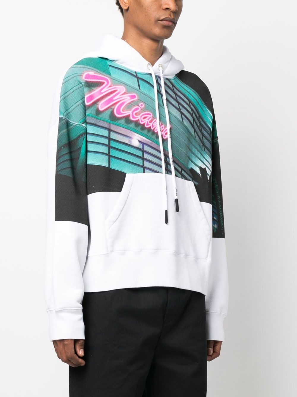 PALM ANGELS Getty Miami Hoodie for Men - Summer Collection