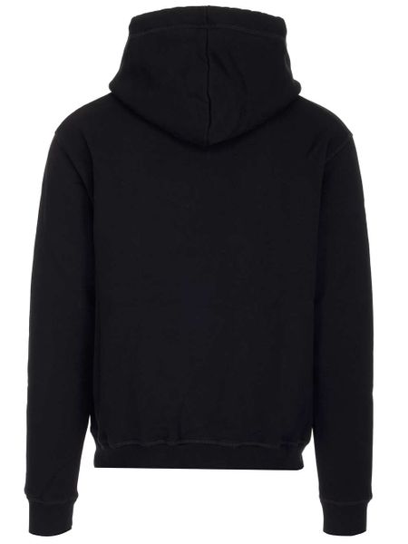 PALM ANGELS Men's Cotton Hoodie with Ribbed Cuffs