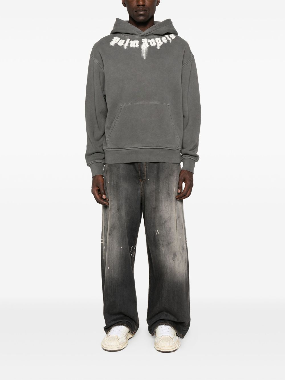 PALM ANGELS Logo Cotton Hoodie for Men - FW25