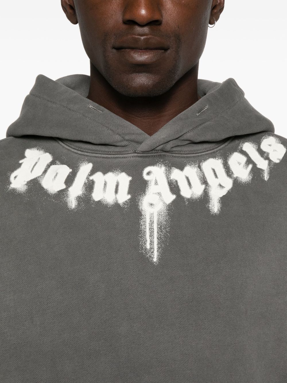 PALM ANGELS Logo Cotton Hoodie for Men - FW25