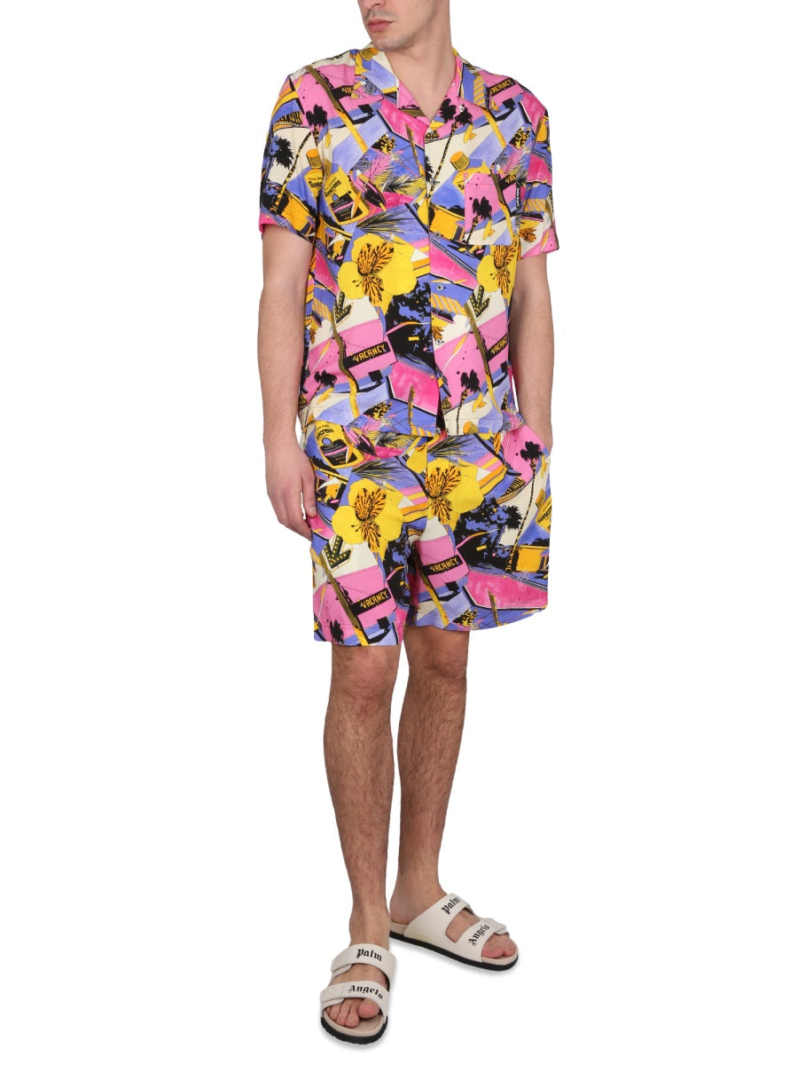 PALM ANGELS Men's Mini Bermuda with Elastic Waistband