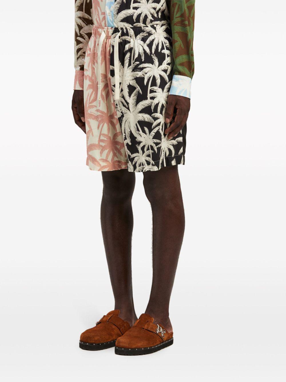PALM ANGELS Patchwork Palms Mini Shorts for Men