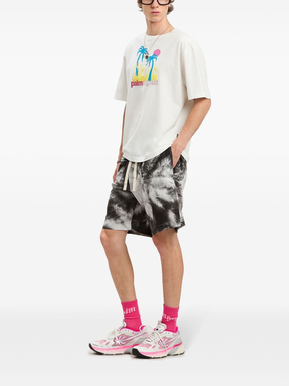 PALM ANGELS Blueprint Palms Short Pants for Men