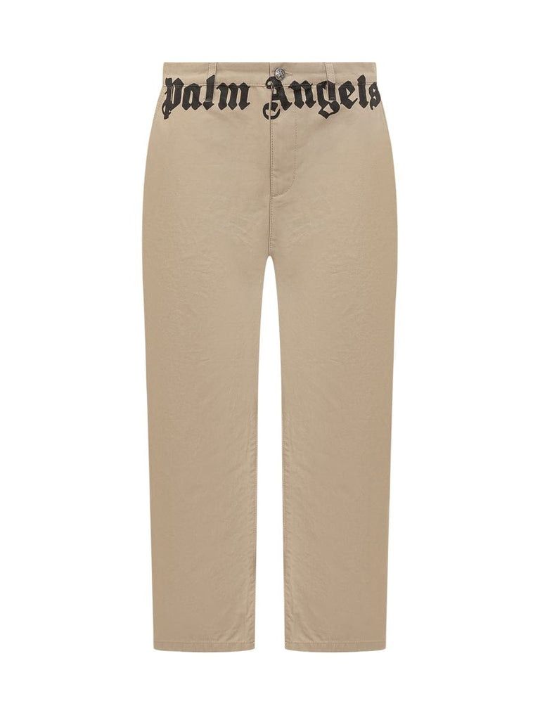 PALM ANGELS Slim Fit Chino Pants with Logo