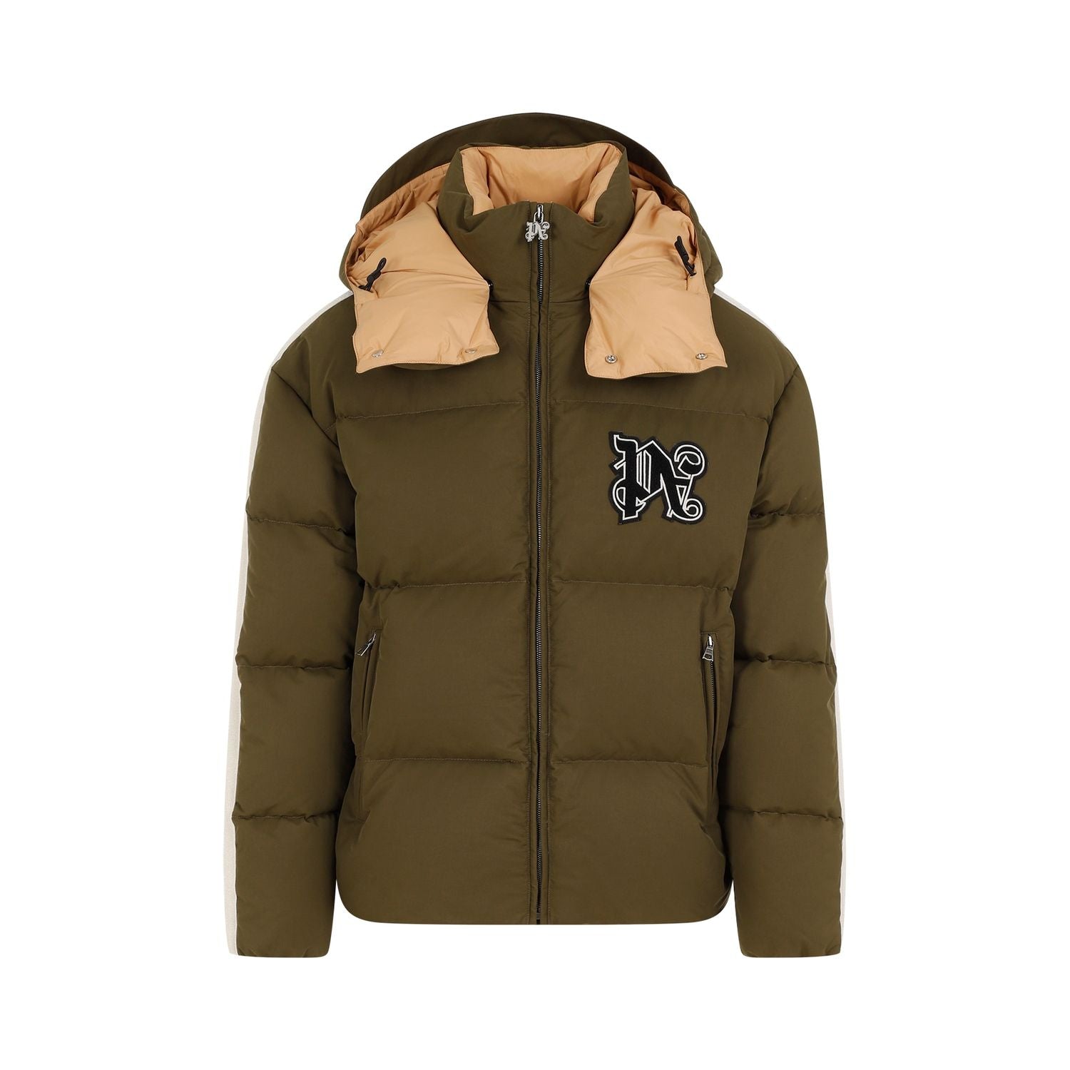PALM ANGELS Track Monogram Puffer Jacket - Regular Fit