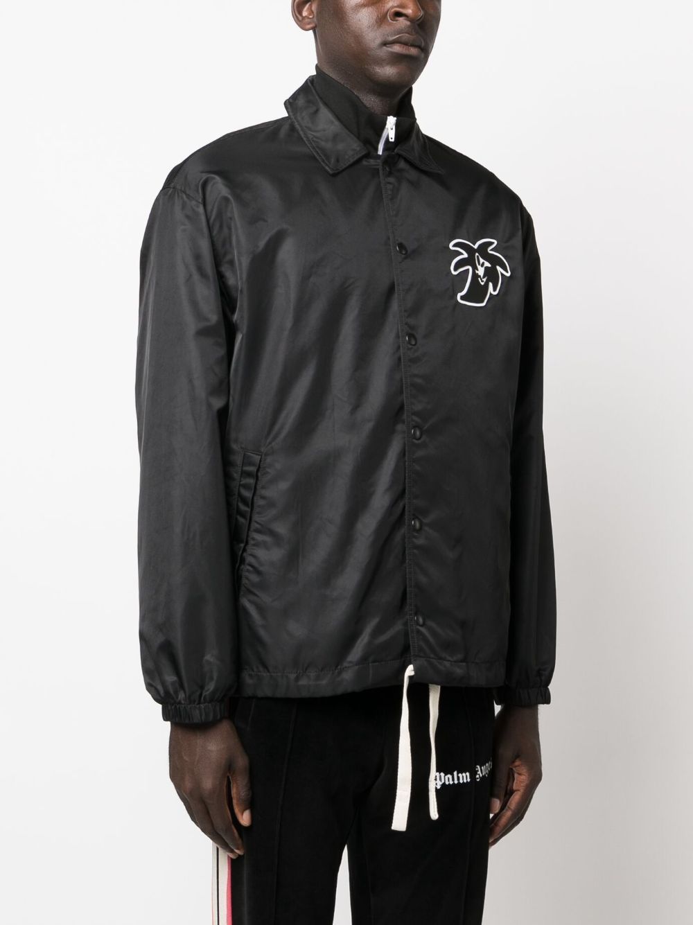 PALM ANGELS Lightweight Coach Jacket with Logo Patches for Men