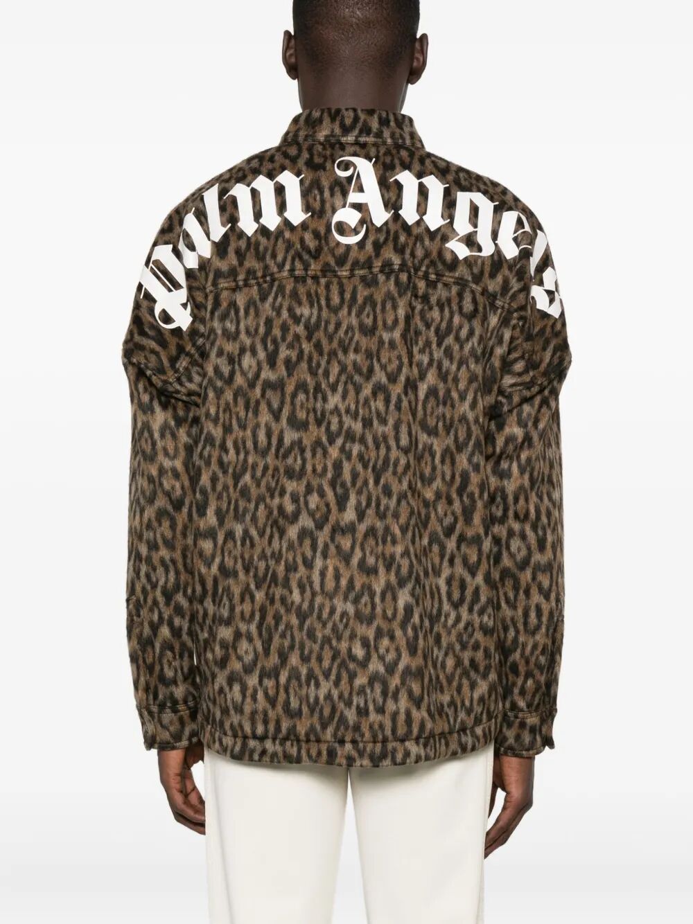 PALM ANGELS Classic Logo Animalier Overshirt for Men
