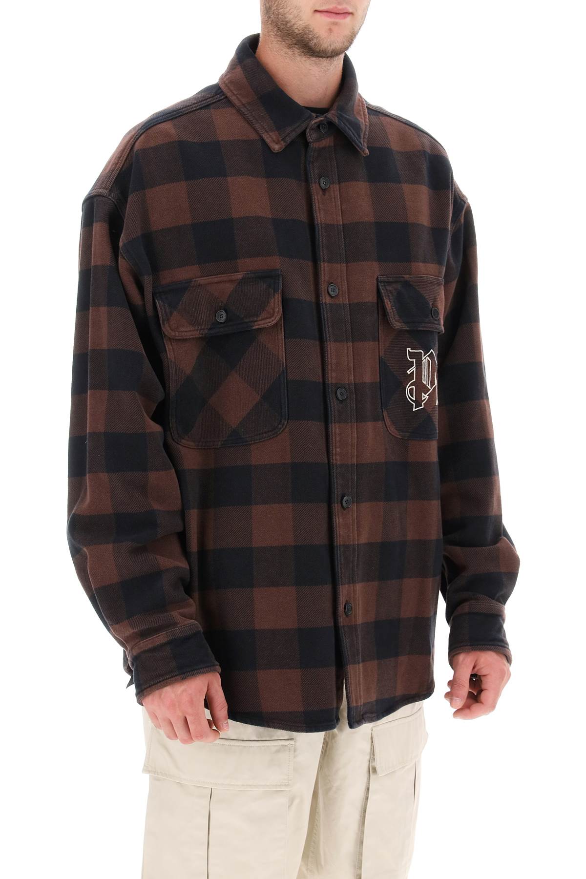 PALM ANGELS Monogram Cotton Overshirt for Men - Fall 2025 Collection