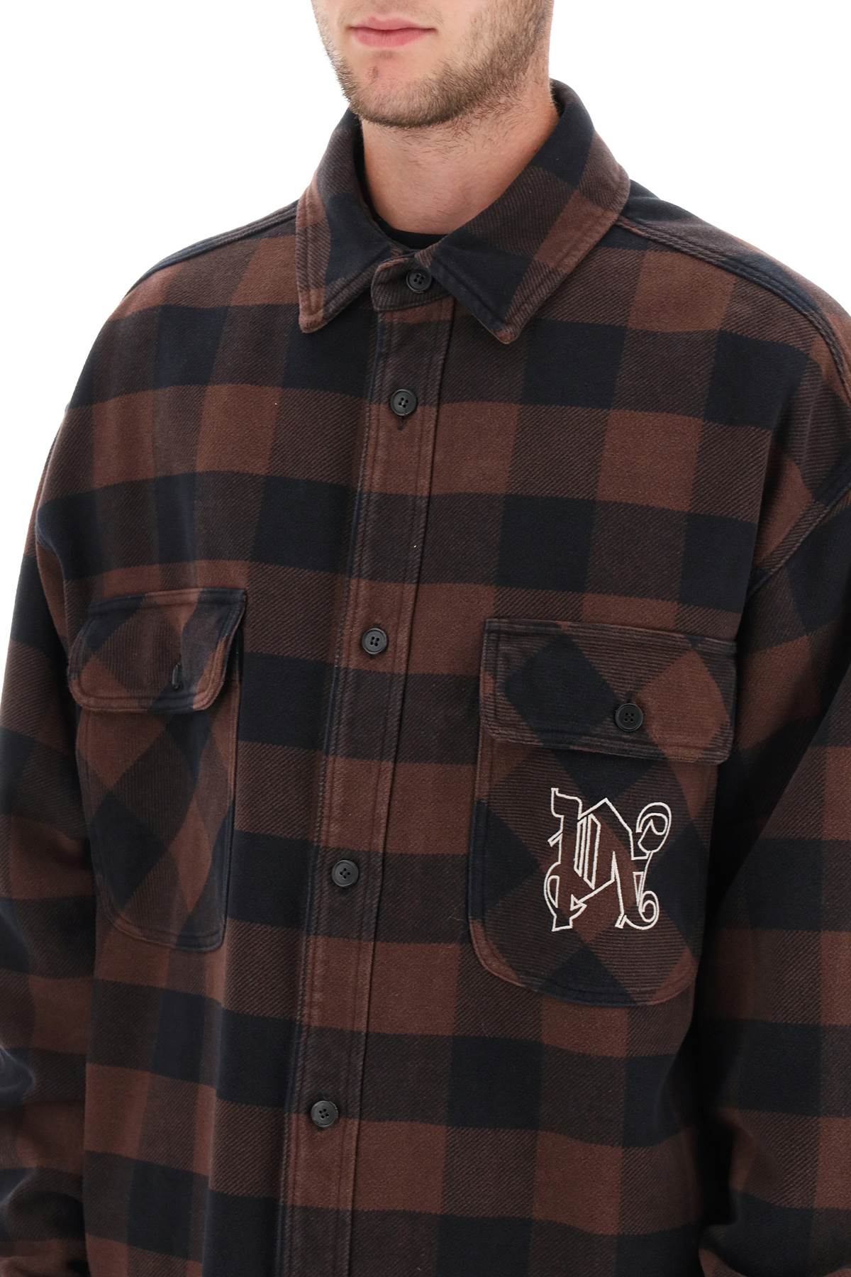 PALM ANGELS Monogram Cotton Overshirt for Men - Fall 2025 Collection