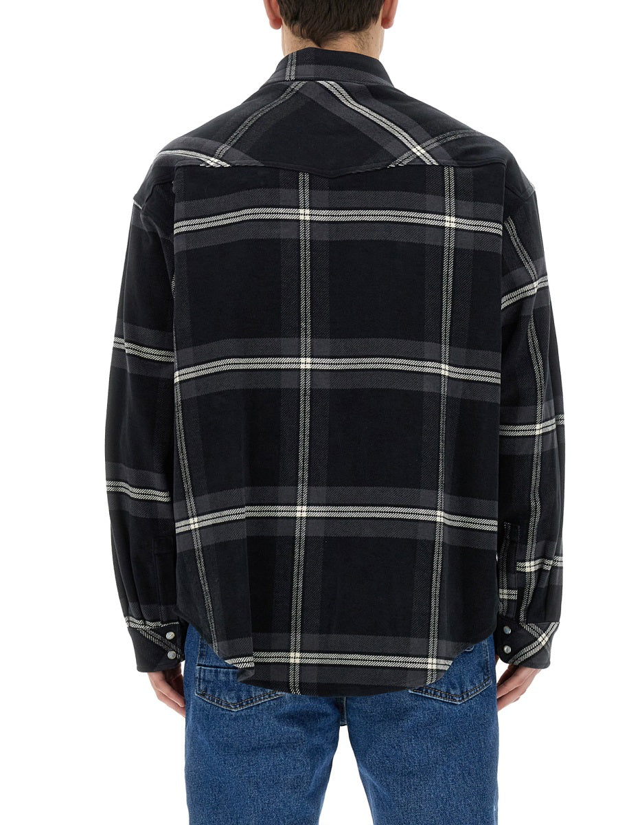 PALM ANGELS Oversized Monogram Button-Up Shirt (Size 50)