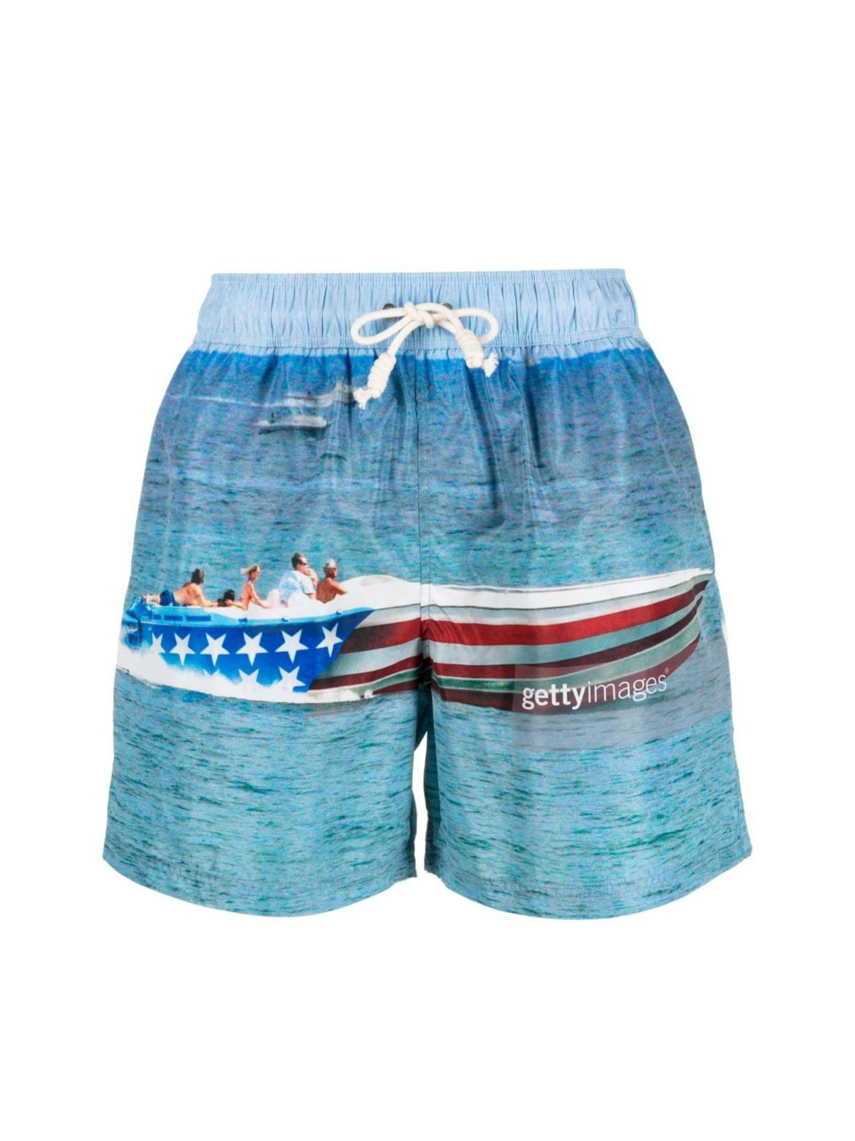 PALM ANGELS Getty Speedyboat Logo Mini Swim Shorts
