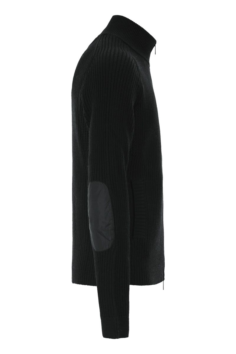 PREMIATA Men's Water-Resistant Wool Cardigan with Zip