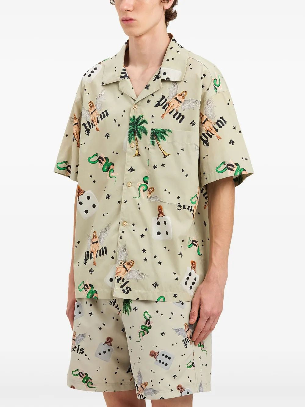 PALM ANGELS Pin Up Bowling Shirt SS