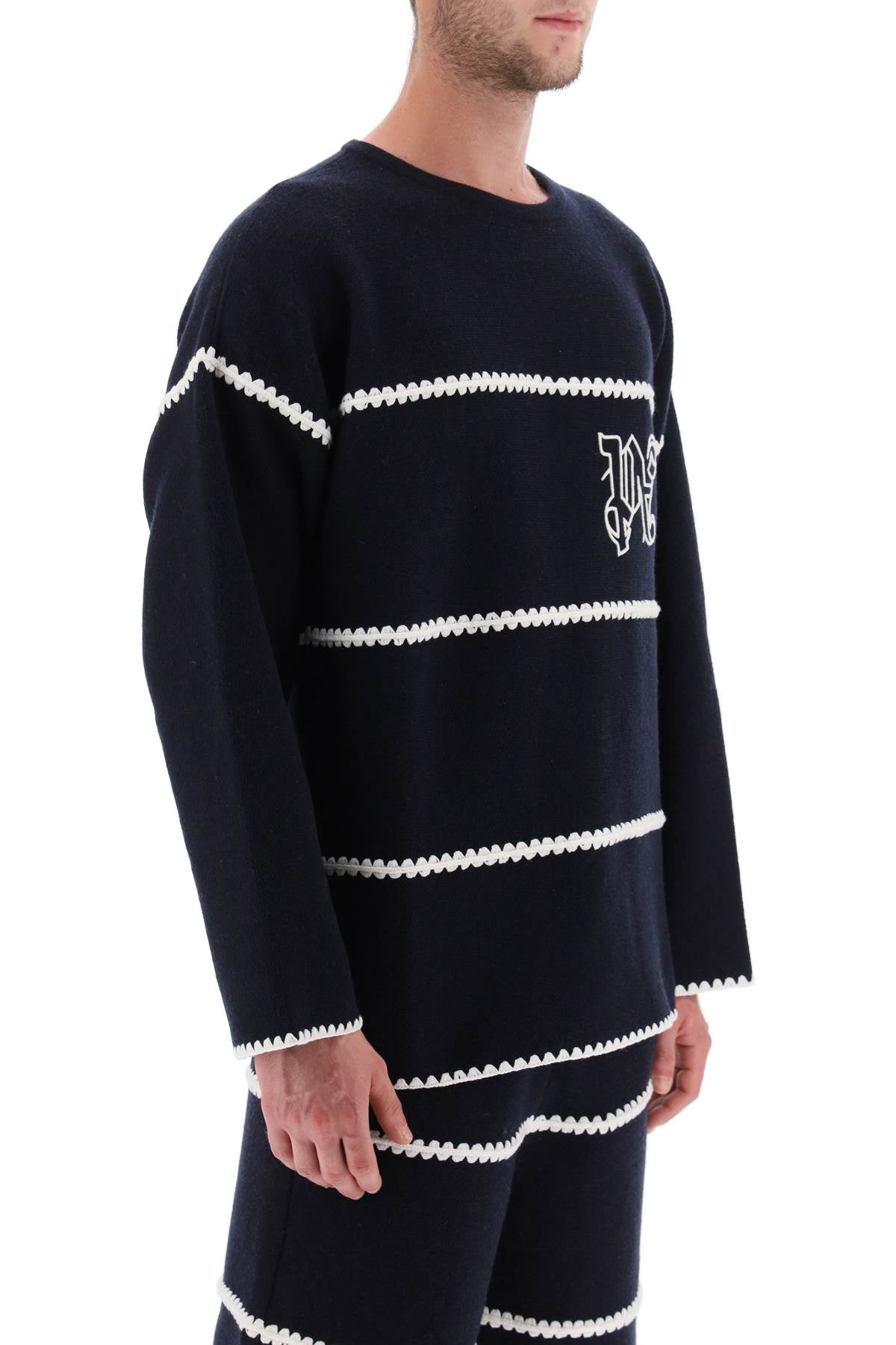 PALM ANGELS Knit Wool Blend Pullover