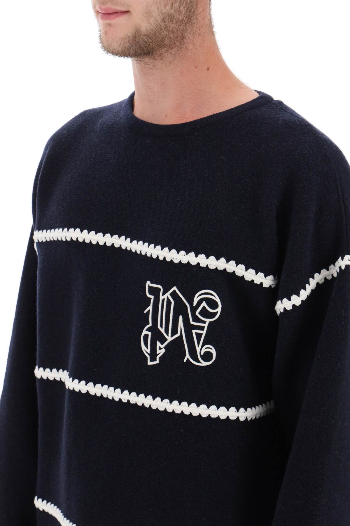 PALM ANGELS Knit Wool Blend Pullover