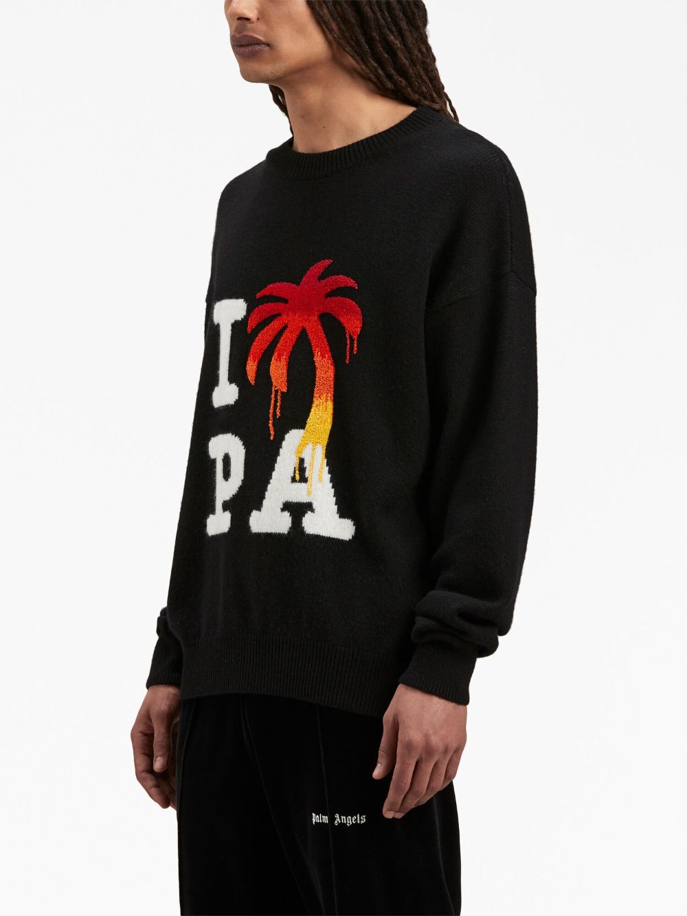 PALM ANGELS I LOVE Paint Knit Sweater