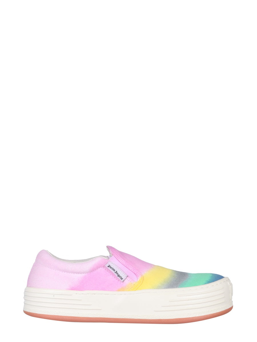 PALM ANGELS Suede Slip-On Sneakers with Rubber Sole - 4 CM Height