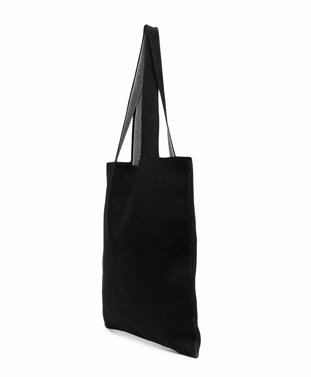 PALM ANGELS Knit Shopper Logo Tote Handbag 40x34 CM