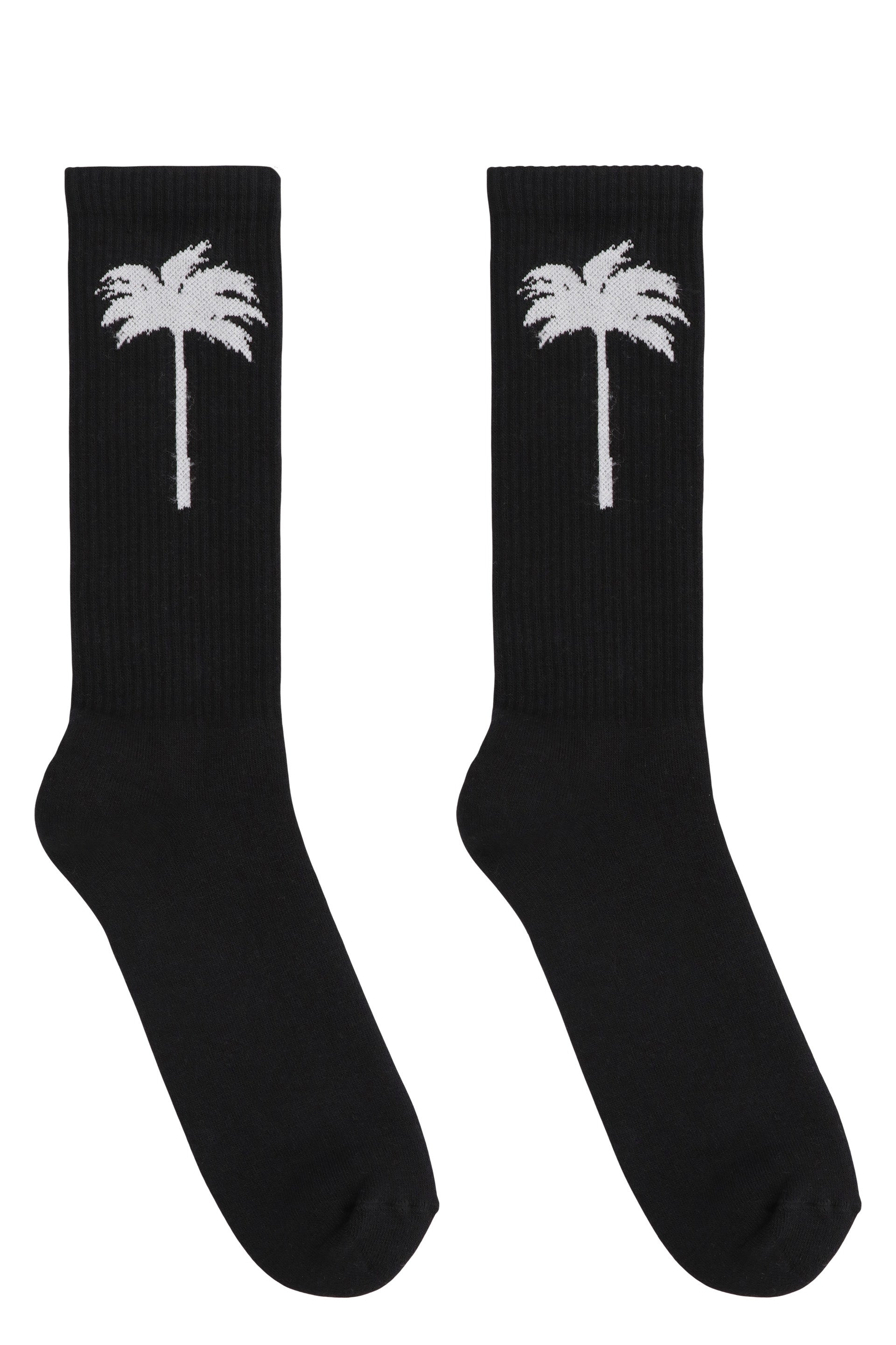 PALM ANGELS Cotton Blend Logo Detail Socks for Men