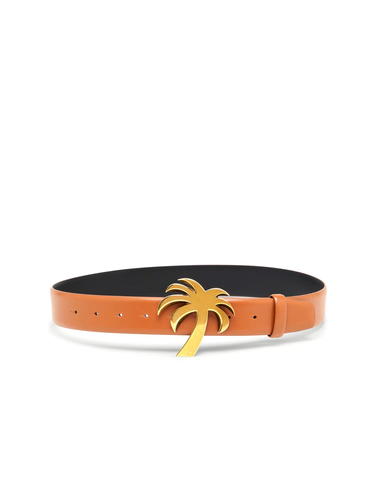 PALM ANGELS Buckle Detail Leather Belt - 3.5 cm Width