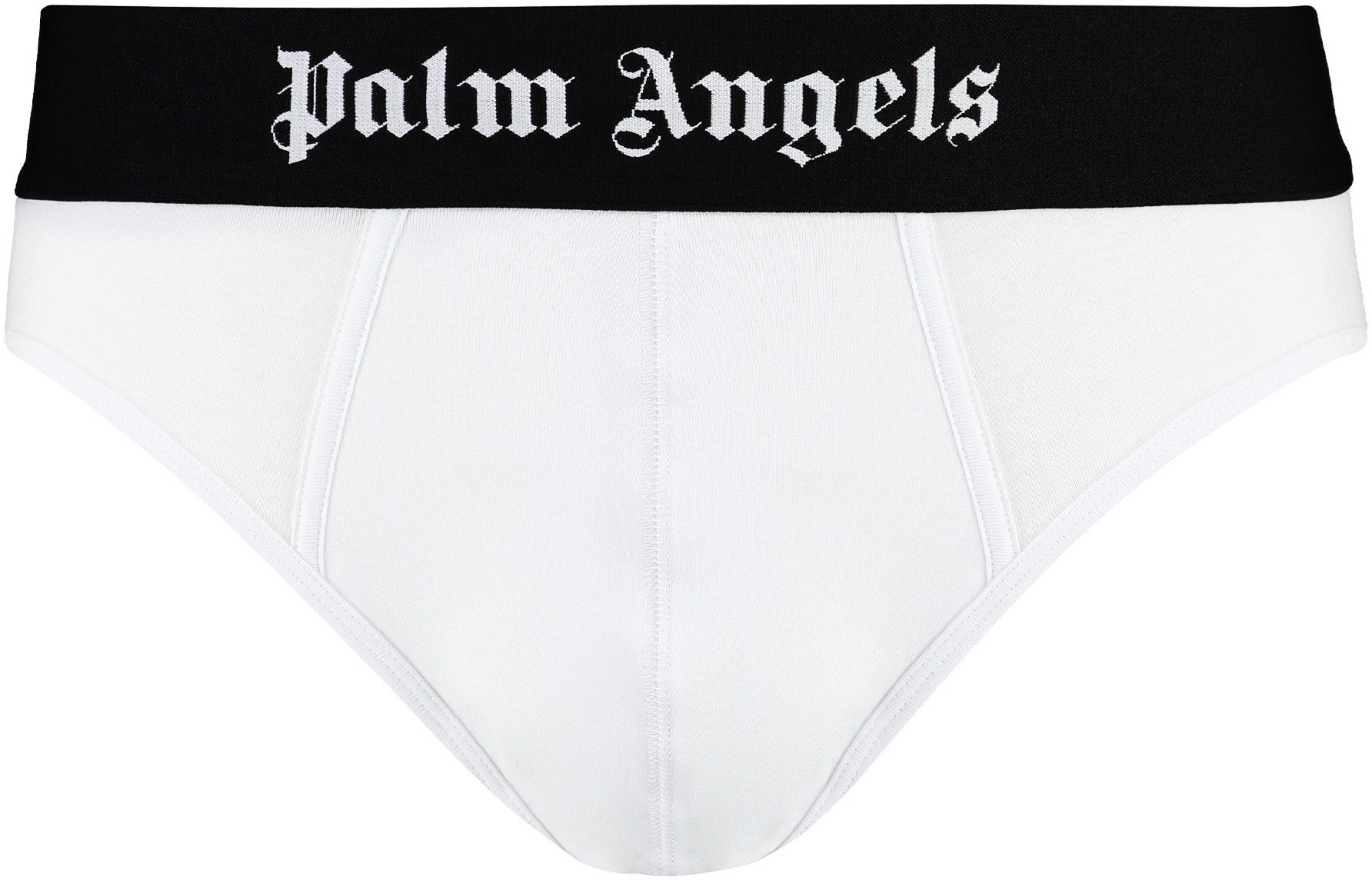 PALM ANGELS Set of Two Cotton Briefs with Logoed Elastic Band - Size M