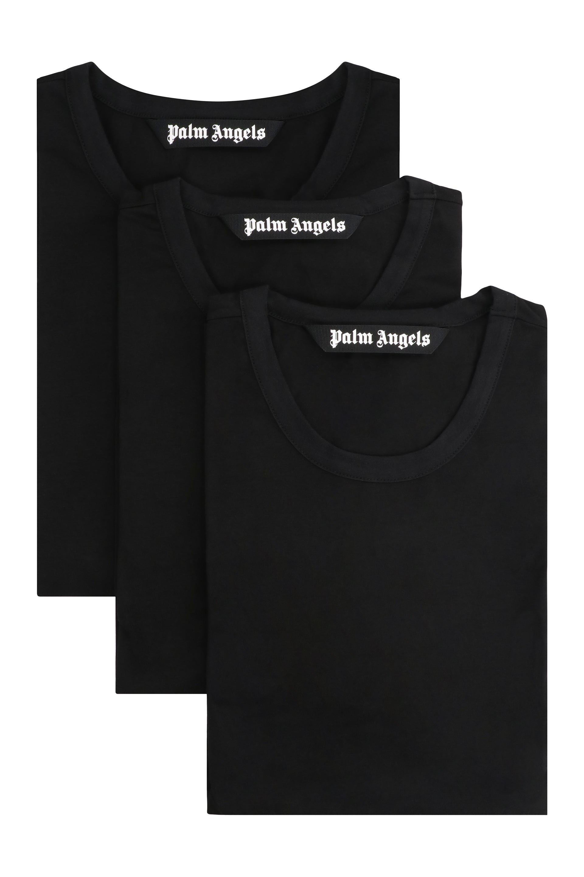 PALM ANGELS Set of Three Cotton T-Shirts for Men
