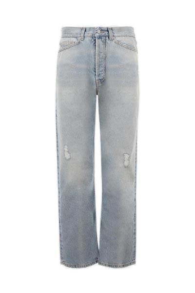 PALM ANGELS 5-Pocket Distressed Straight-Leg Jeans for Men