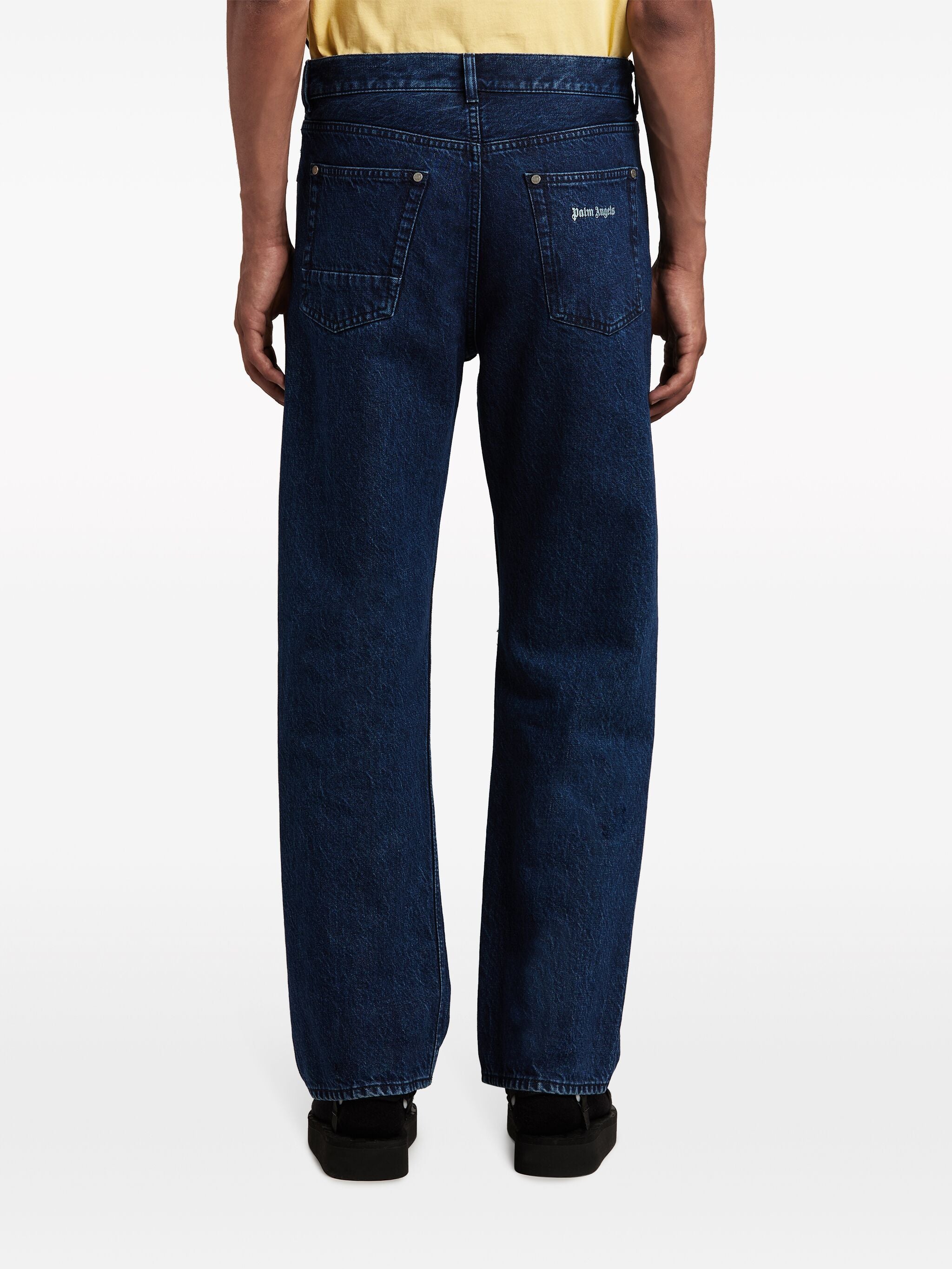 PALM ANGELS Loose Fit Jeans with Logo for Men