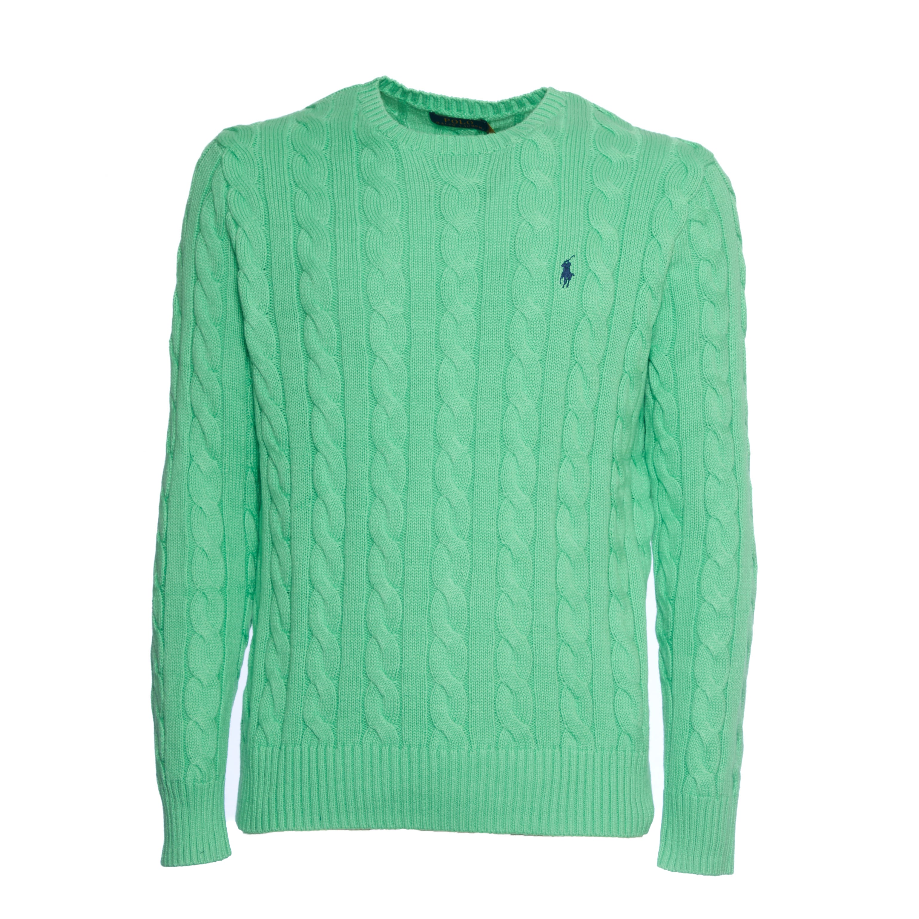 POLO RALPH LAUREN Cable Knit Sweater with Crew Neck for Men