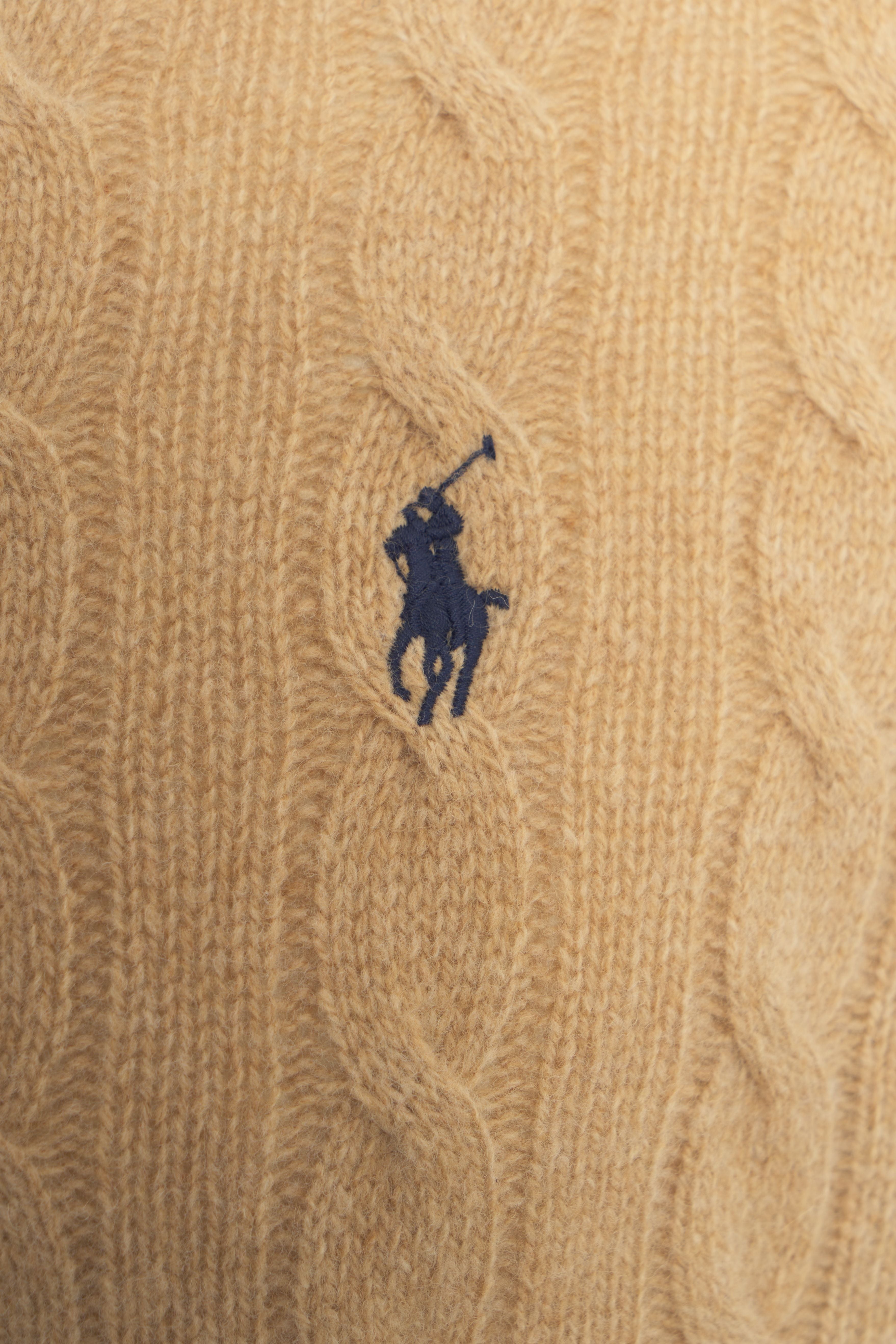 POLO RALPH LAUREN Men's Classic Cable Knit Pullover with Polo Collar