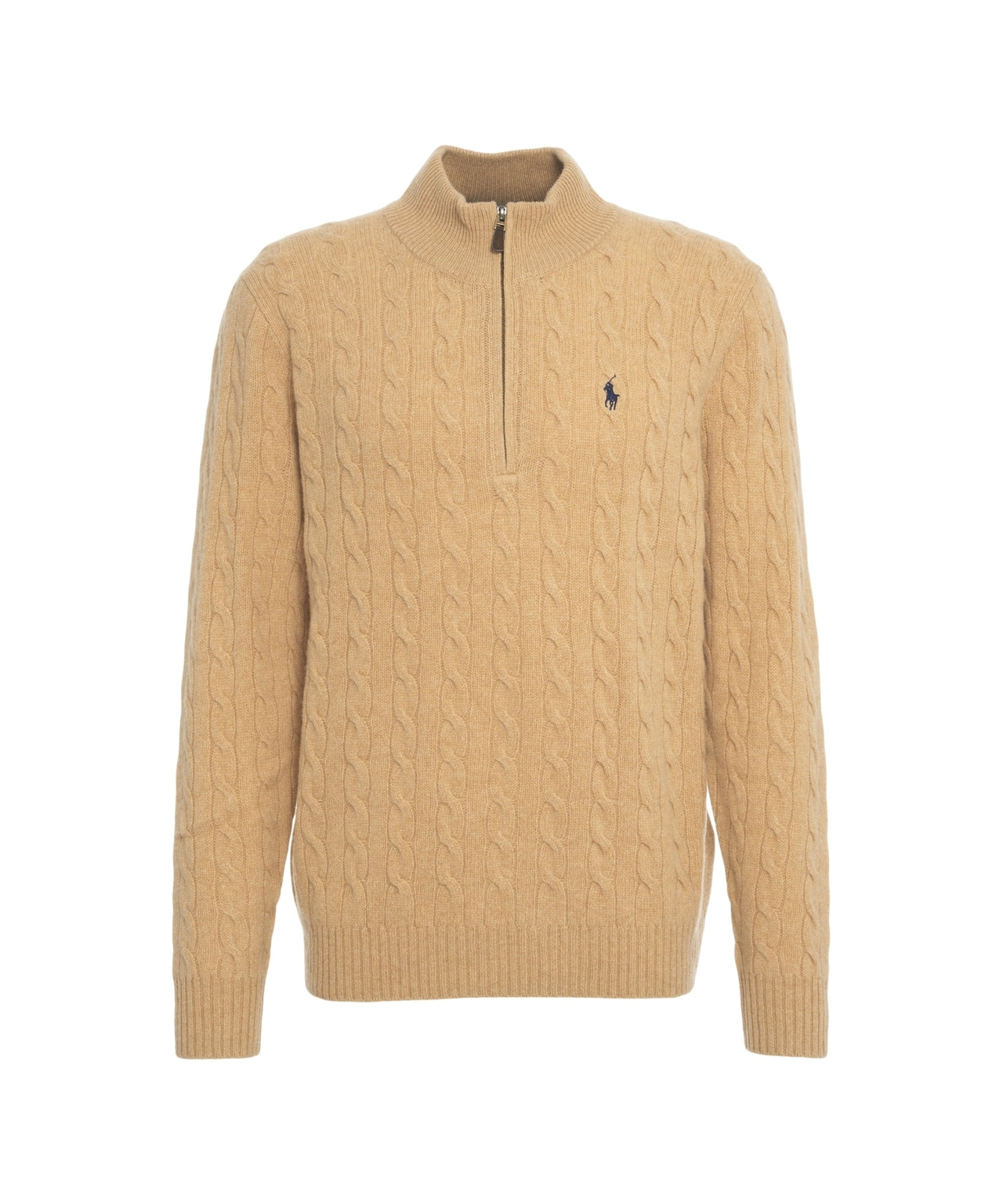 POLO RALPH LAUREN Men's Cable Knit Pullover with Half-Zip Collar