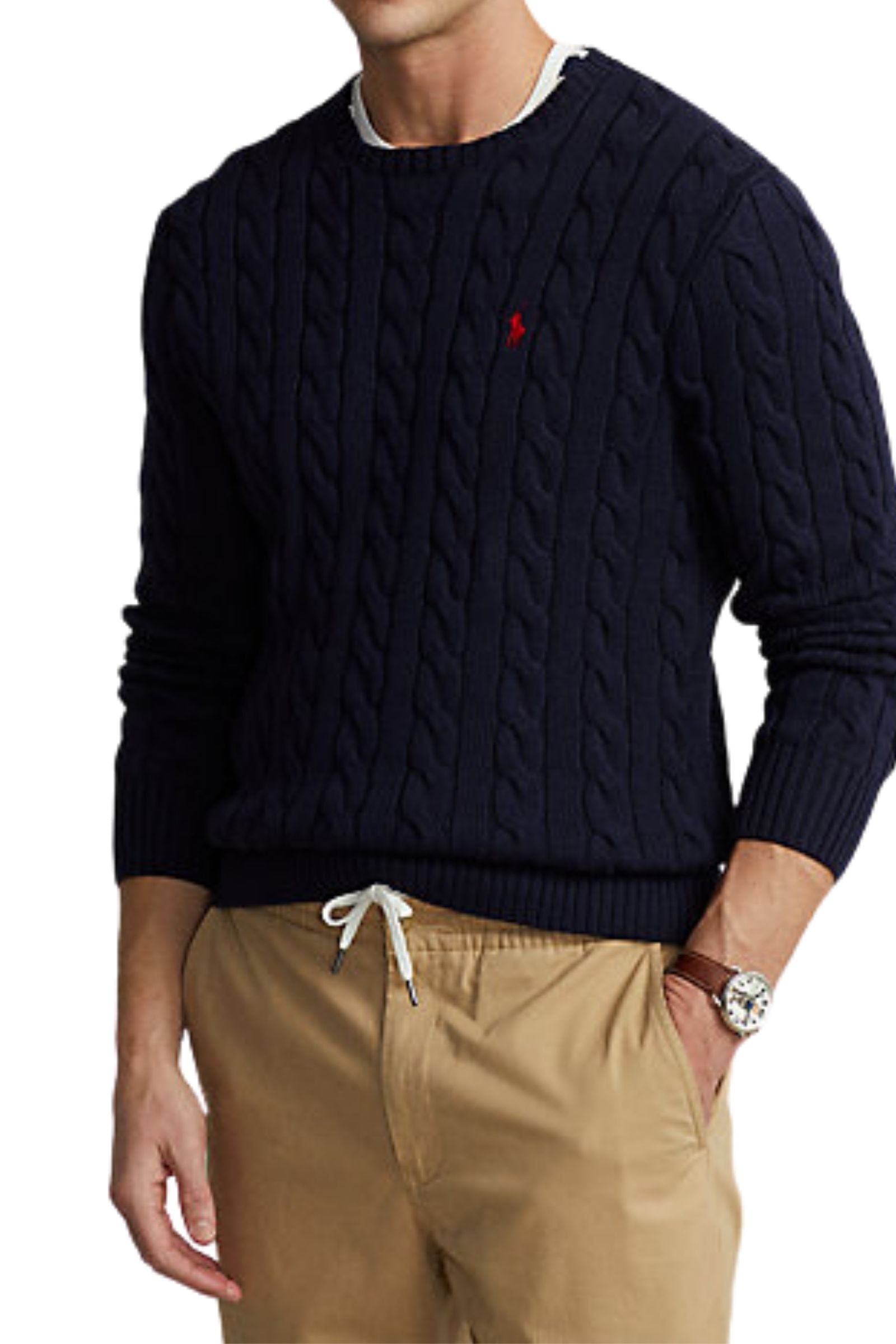 POLO RALPH LAUREN Textured Cable-Knit Sweatshirt for Men