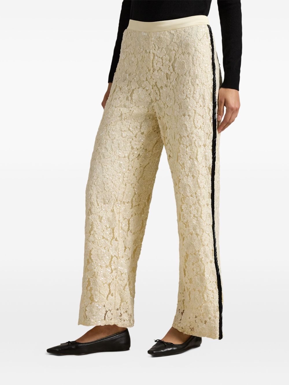 POLO RALPH LAUREN Floral Lace Trousers - Women's Fall Collection
