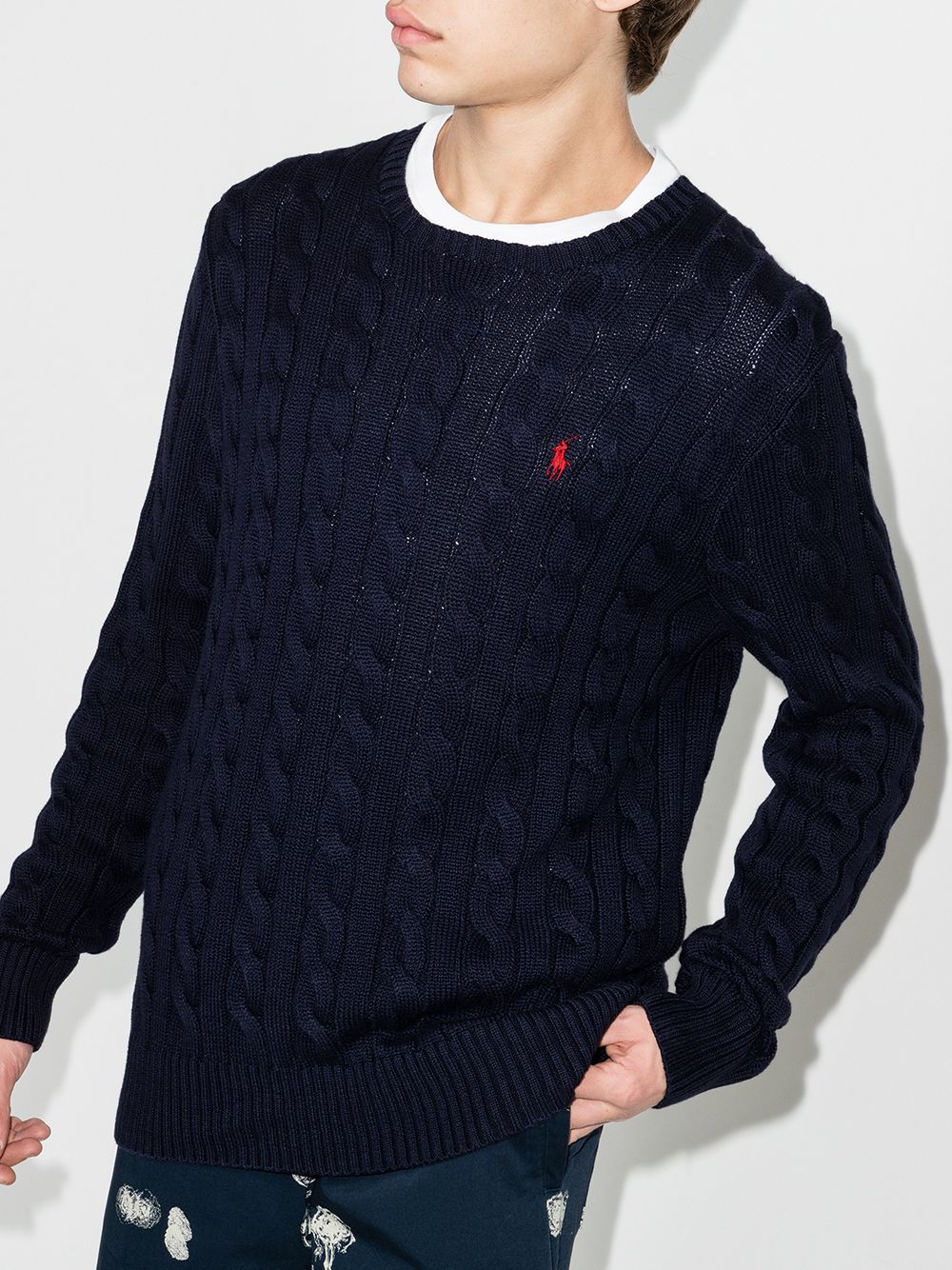 POLO RALPH LAUREN Textured Cable-Knit Sweatshirt for Men