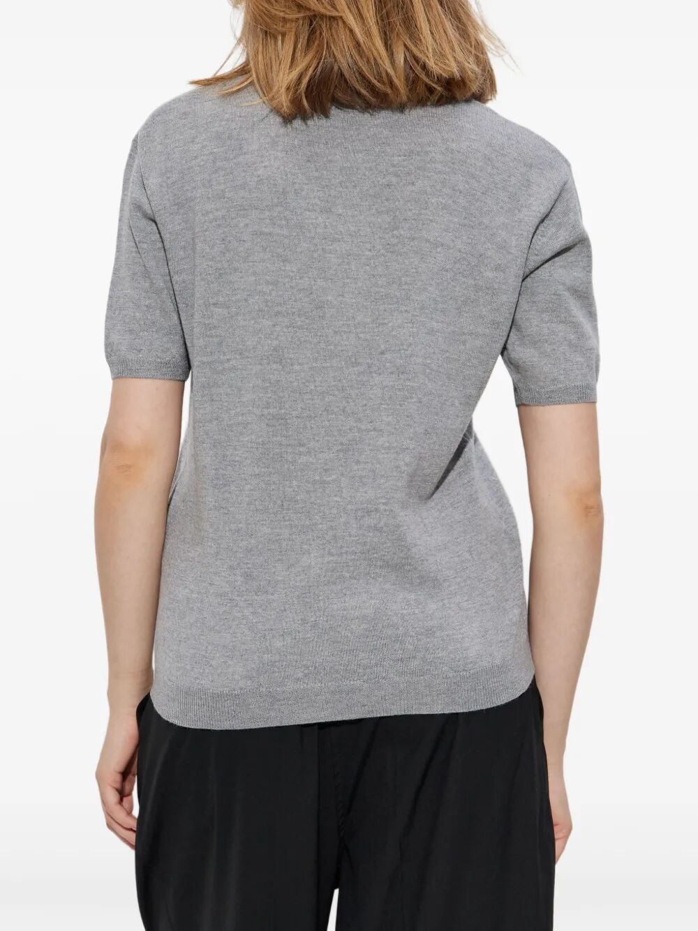 MARNI Wool Polo Shirt with Velvet Collar