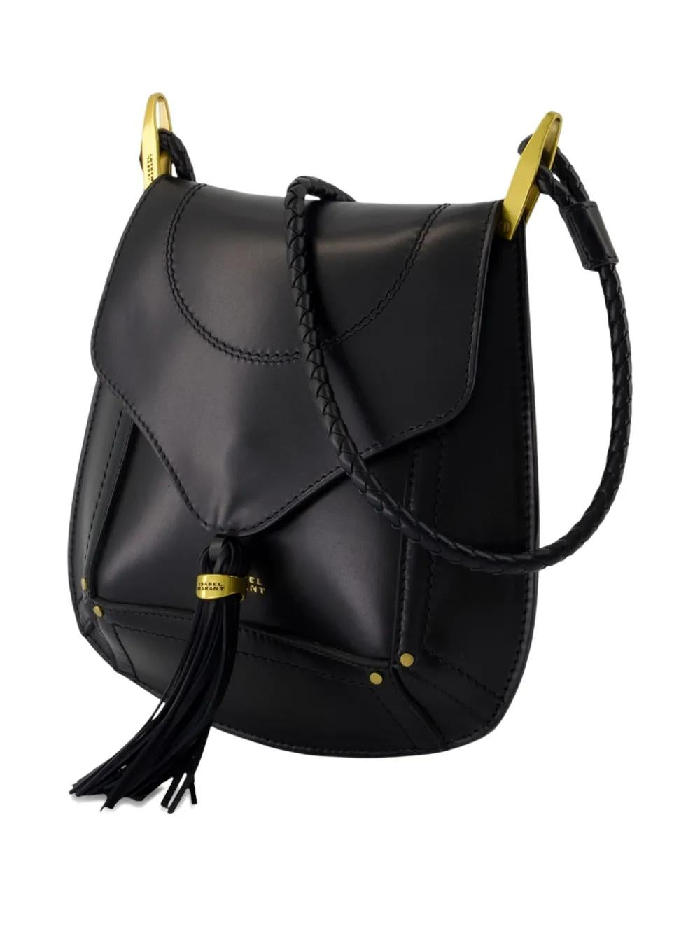 ISABEL MARANT Mini Crossbody Handbag with Tassel Details in Calfskin