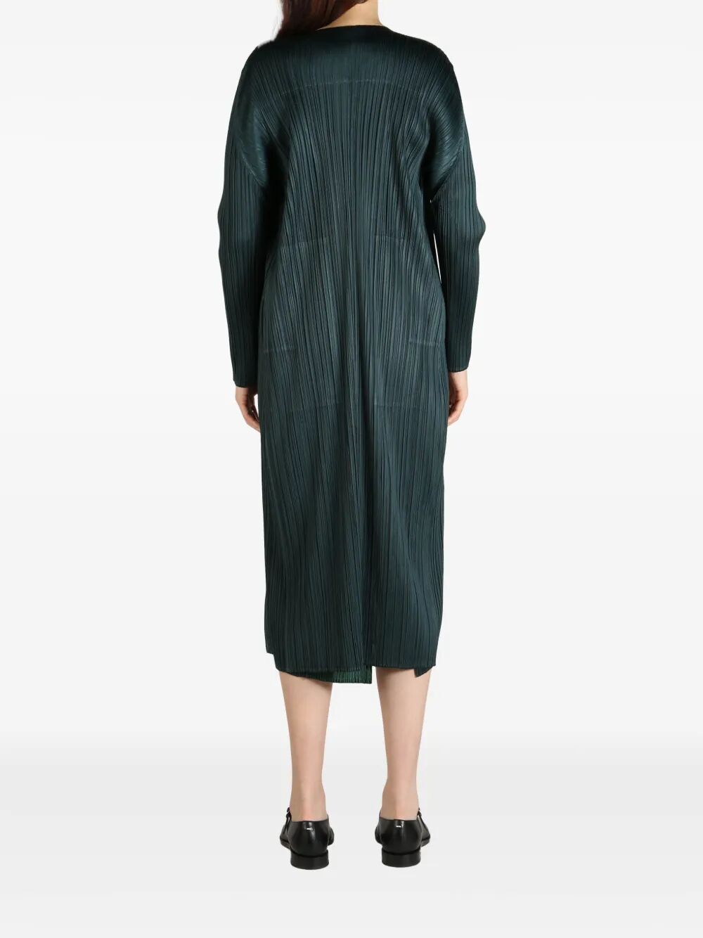 PLEATS PLEASE BY ISSEY MIYAKE Merry Bicolor Long Scarf Cardigan