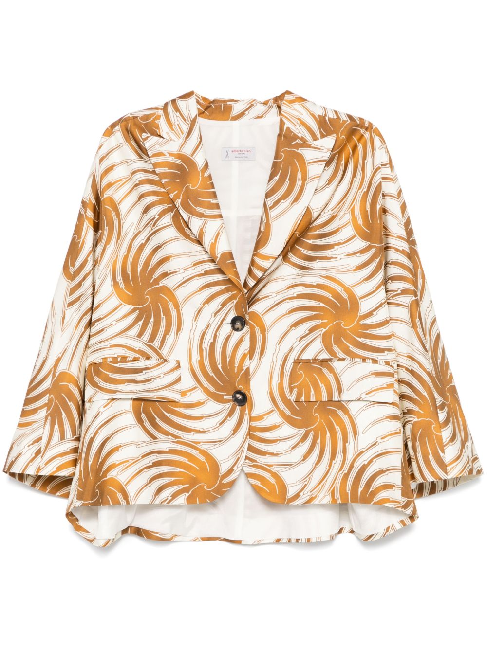 ALBERTO BIANI Stylish Printed Silk Caban Jacket for Women