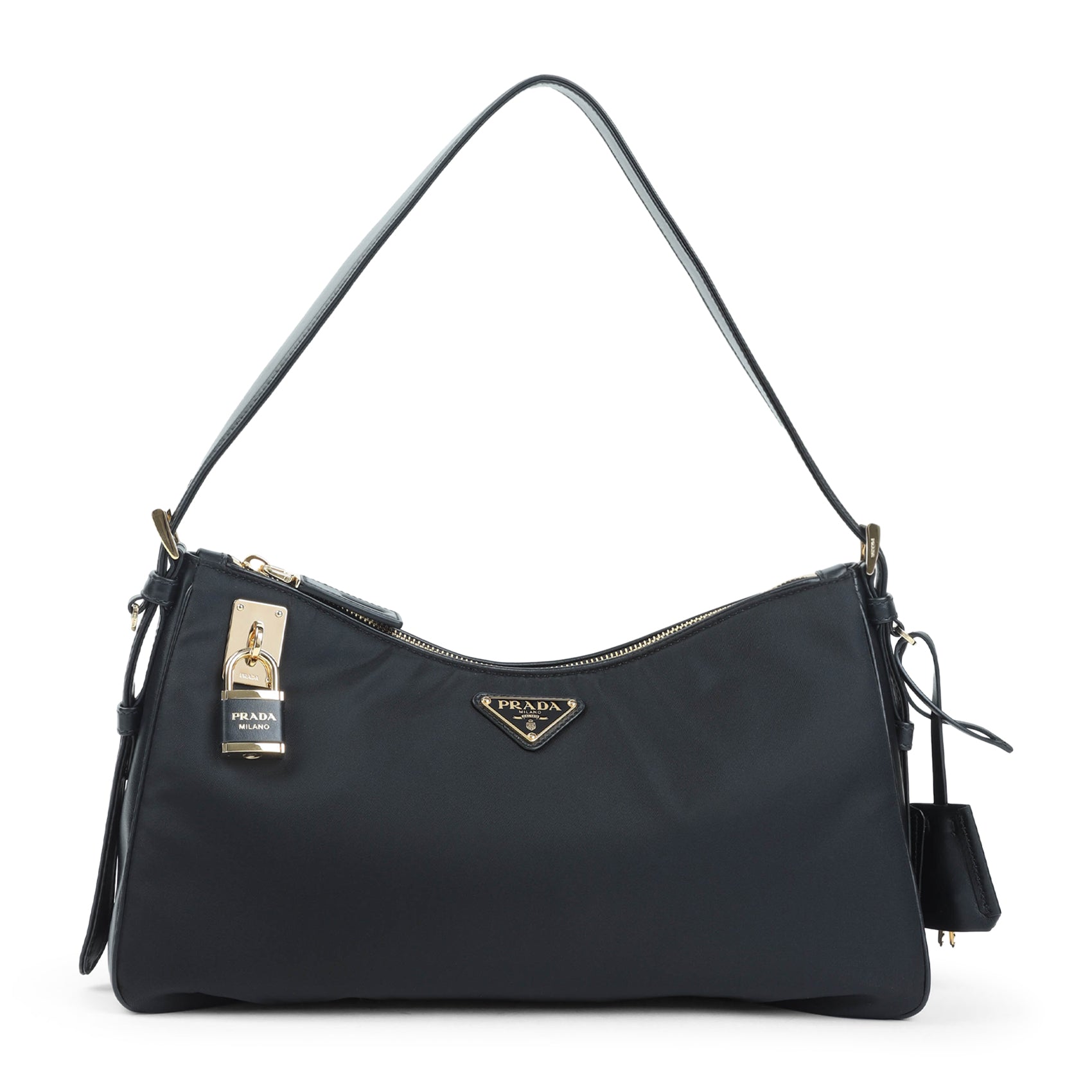 PRADA Elegant Recycled Polyamide Handbag - 35cm Width