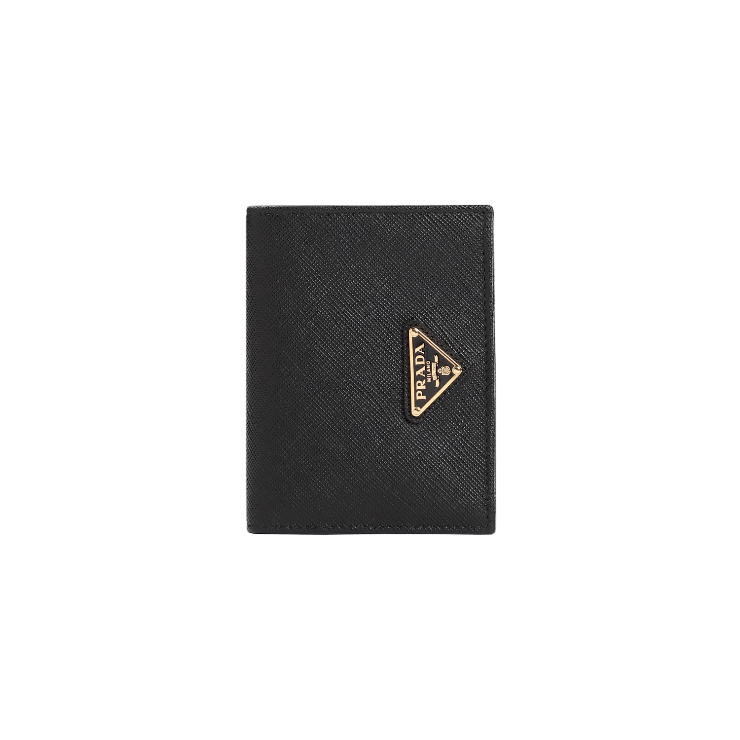 PRADA Luxurious Leather Wallet with Gold-Tone Hardware