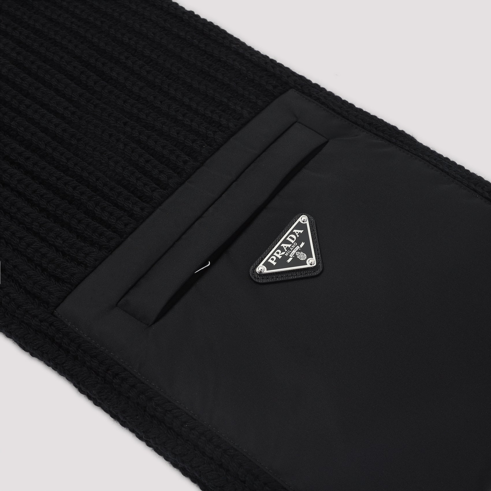 PRADA Sophisticated Men's Wool-Cashmere Blend Scarf