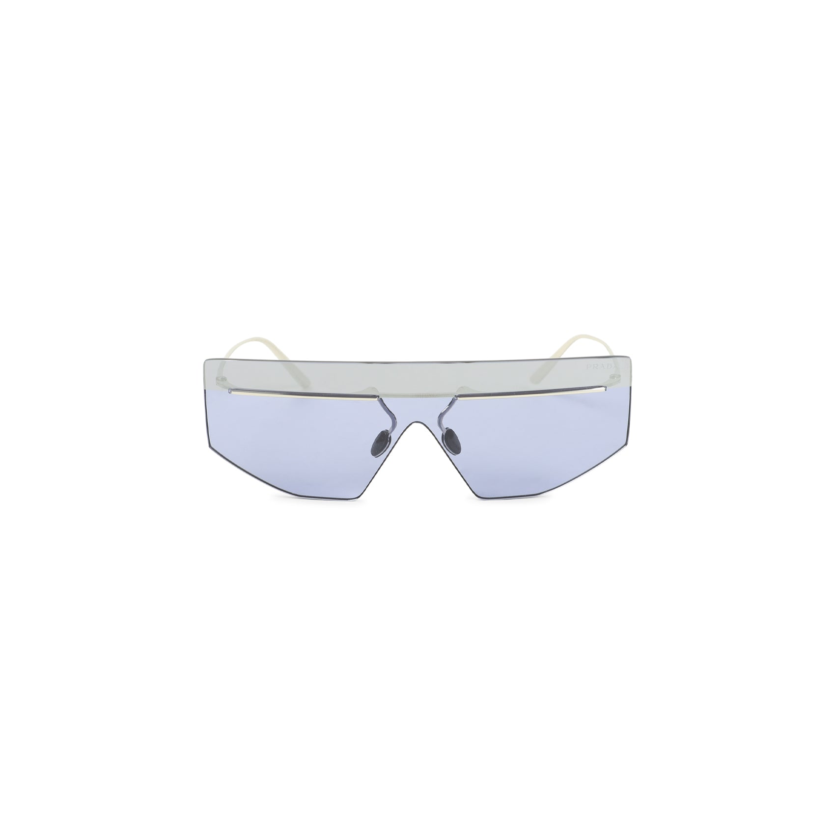 PRADA Sleek Mask Design Metallic Sunglasses