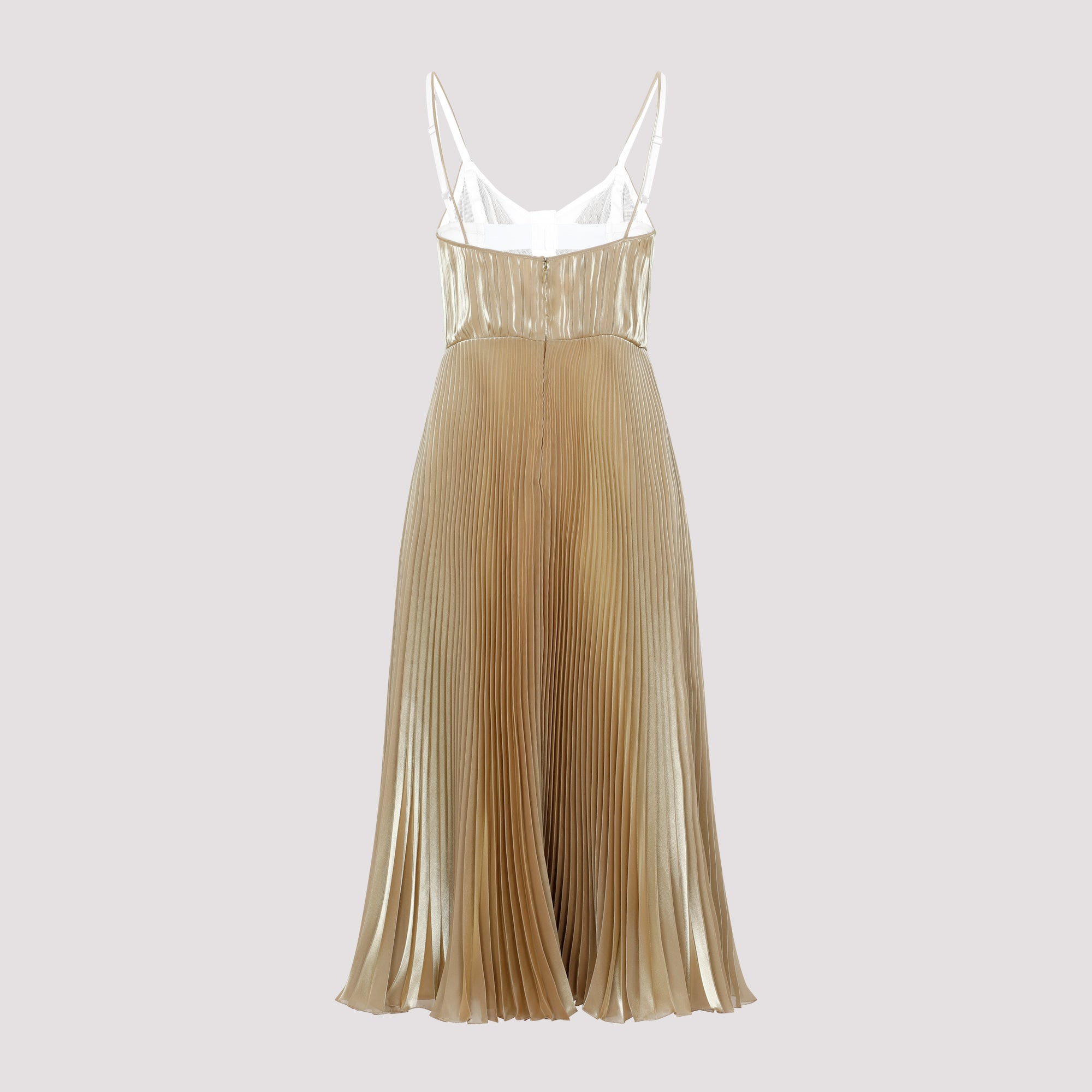 PRADA Mini Spaghetti Strap Pleated Dress