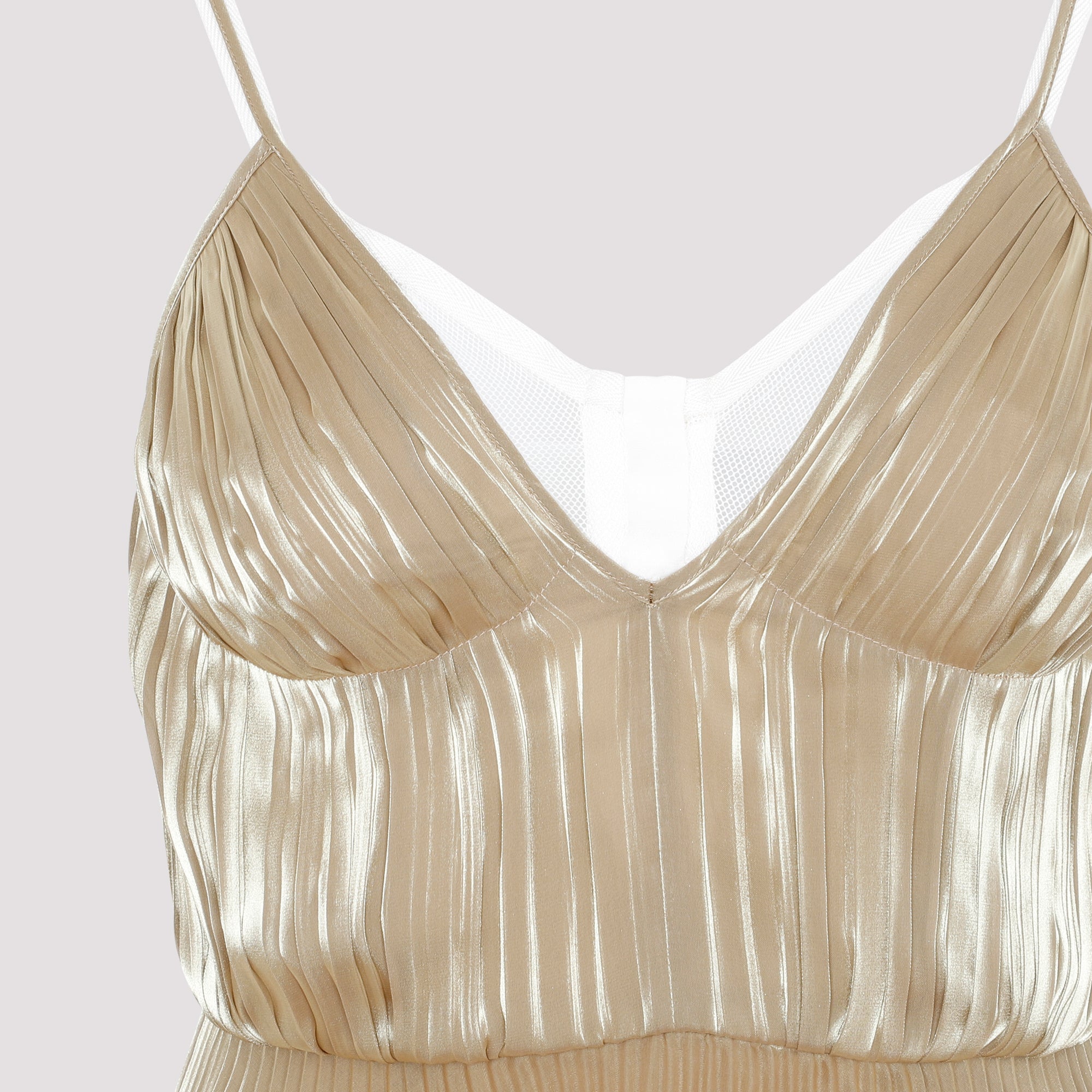 PRADA Mini Spaghetti Strap Pleated Dress