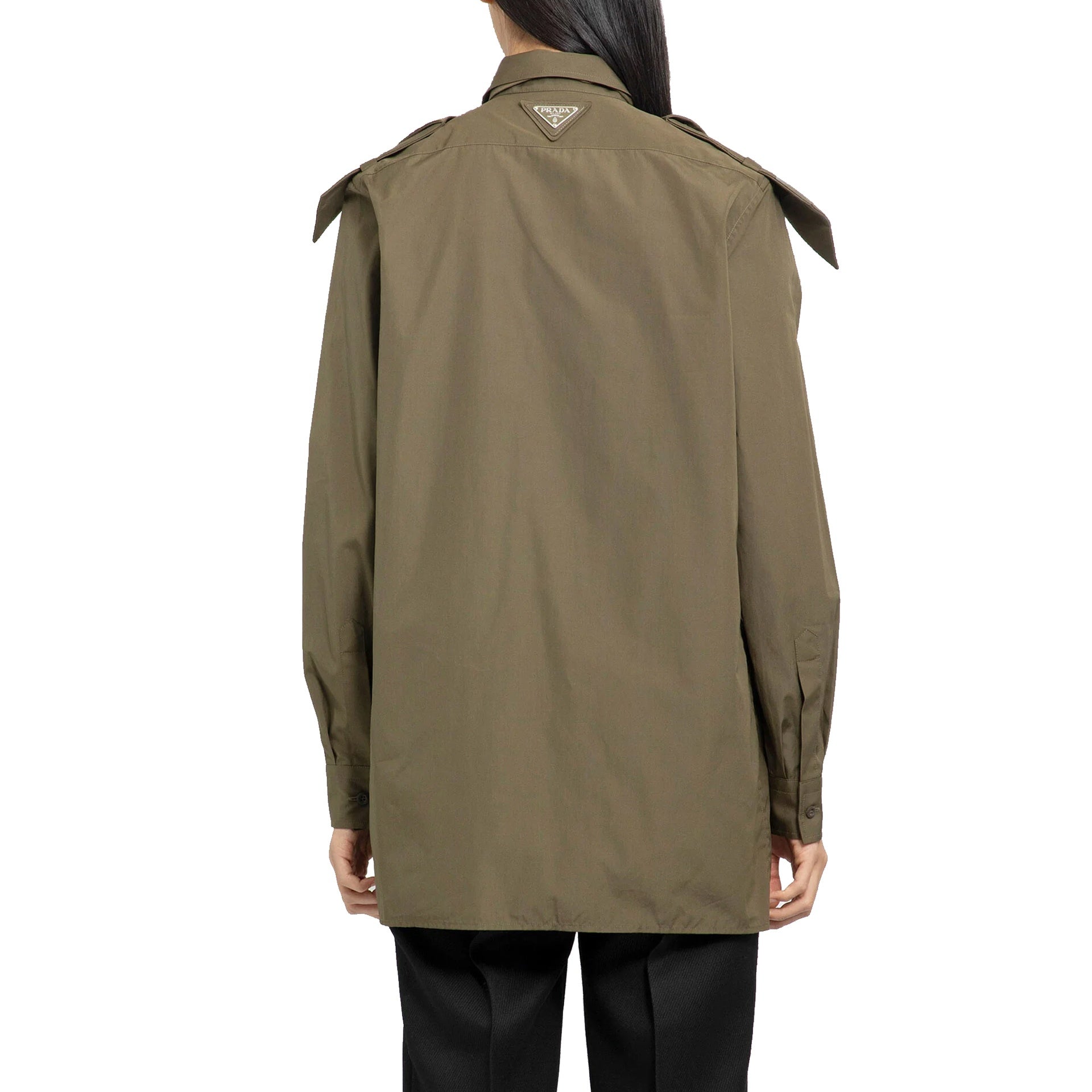 PRADA Luxurious Cotton Shirt with Epaulettes - Women's Spring Summer