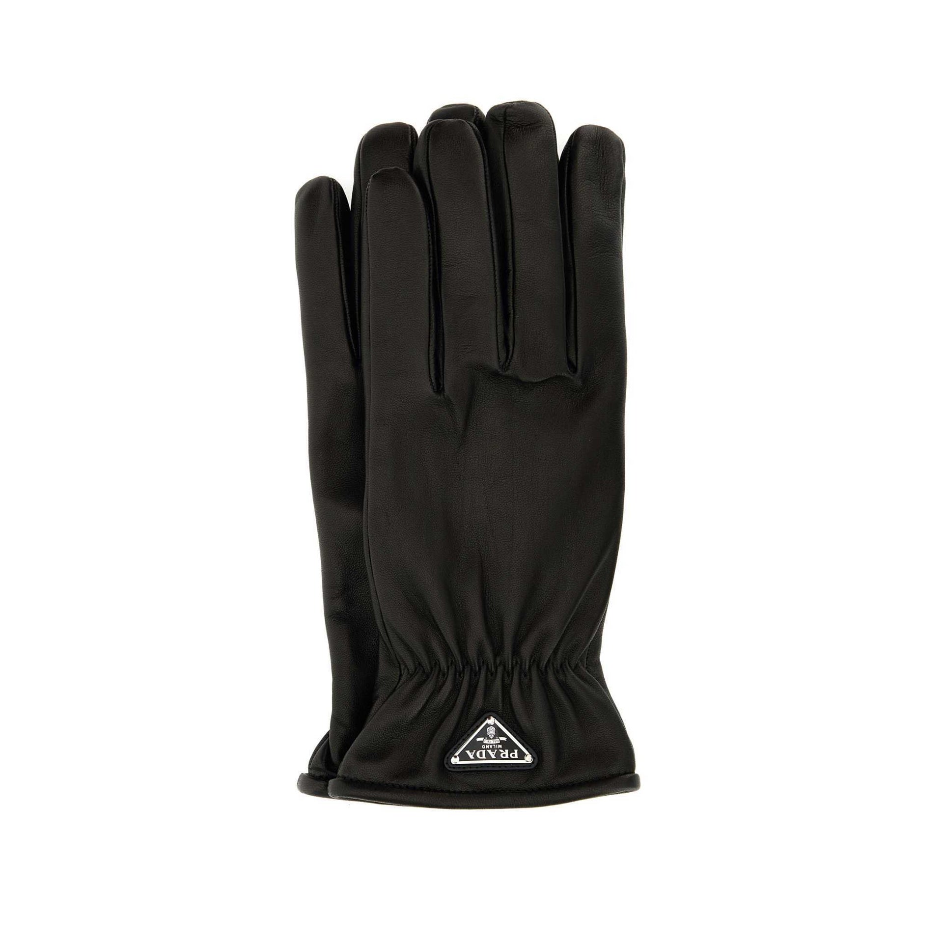 PRADA Elegantly Crafted Leather Gloves for Men