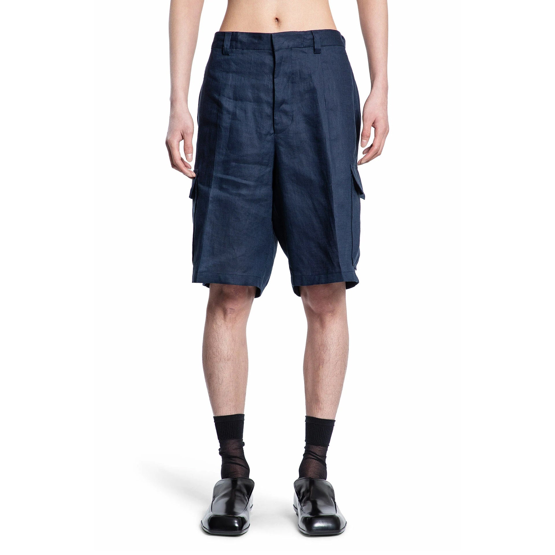 PRADA Linen Bermuda Shorts
